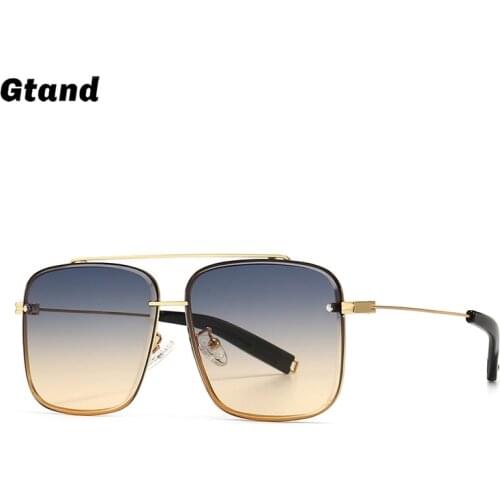 Gtand 2021 Fashion Cool Unique Square Pilot Style Gradient Sunglasses For Women Men Trendy Brand Design Rock Sun Glasses GT296