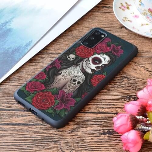 For Samsung Galaxy Catrina Tatto Print Soft Matt Phone Case
