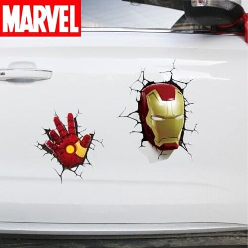 Disney Iron Man Car Sticker Home Decoration Wall Stick Multifunctional Sticke Cartoon Anime Figure Marvel Ironman Auto Stickers