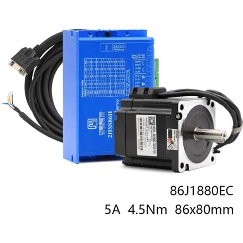 Nema 34 86J1880EC-1000 Closed Loop Stepper Motor 4.5Nm 5A Hybrid Stepping Motor 2HSS57 Digital Drive