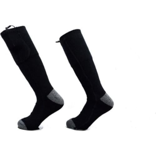 Heated Socks Thicken Warmer Socks Rechargeable Battery Powered Socks Winter Warm High Tube Socks Men Women Ice Fishing Skiing
