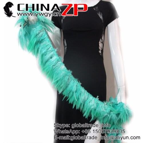 New Arrival CHINAZP Feathers Retails 5 to 6 inch Bright Densely Aqua Blue Rooster Saddle Feather Strung Wholesale Dance Costume