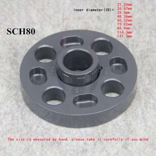 Plastic water pipe flange connector set flange UPVC pipe fitting ANSI SCH80 garden irrigation flange fitting hose adapter 1Pcs