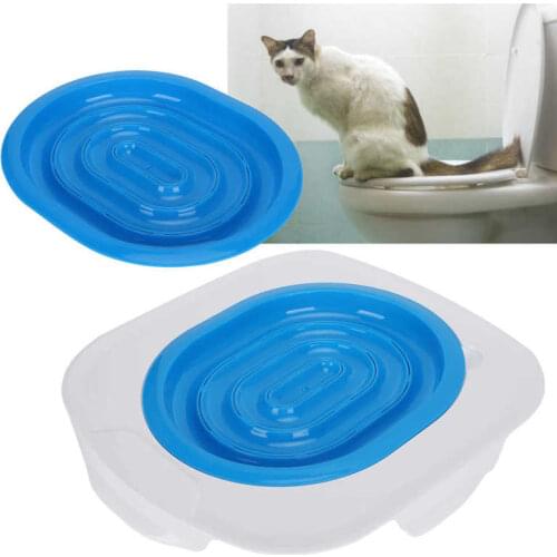 Plastic Pet Cat Toilet Training Kit Safe Non Toxic Step By Step Toilet Training System Litter Mat Cat Toilet Trainer Cleaning