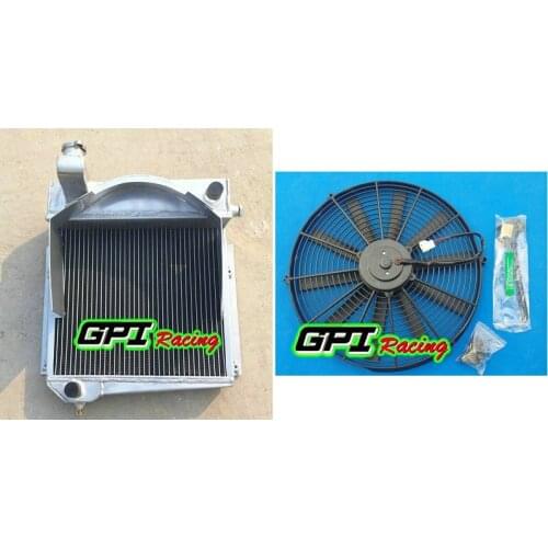 Aluminum alloy radiator +FAN FOR Austin Healey Sprite Bugeye/MG Midget