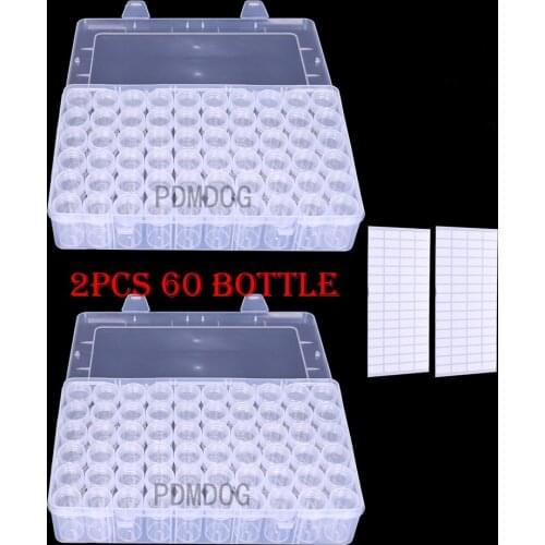 PDMDOG 60/24 grid Adjustable Transparent Plastic Storage Box for diamond mosaic Tool Box special shaped bead Organizer