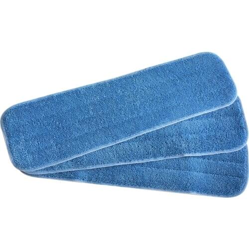 Sinland Deep Cleaning Cloth Floor Mop Head Mops Refill Mop Replacement Pads WET Mops Refill 5.1 Inchx17.7 Inch 3 pack Blue