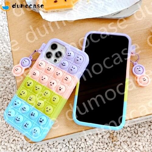 Relieve Stress Fidget Toys Bubble Phone Case for Realme X2 Oppo A91 A59 A83 A73 A52 A92 A93 A92s A55 A5 A7 A8 A9 Y50 Y81 R17 R11