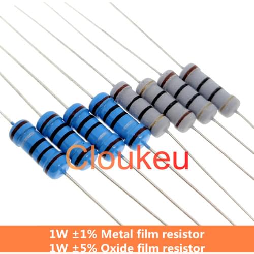 1W Color ring resistance 1% 5% 8.2K 9.1K 10K 12K 13K 15K 18K 20K 22K 24K 27K 30K 33K 36K 39K 43K 47K 51K 56K 62K 68K Ohm