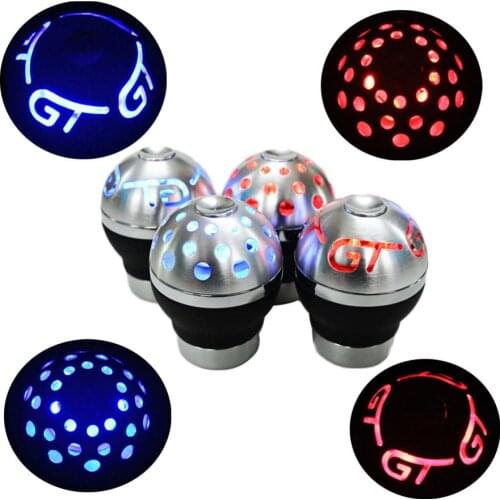 LED Gear Shift Knob for AT MT Shifter Lever 3 Aadapters switching adapters Cool Funny Automobile Acessories Auto Decoration part