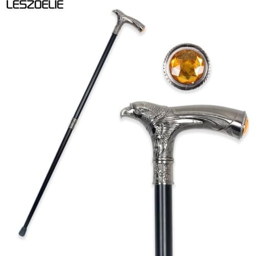 Eagle-Head With Rhinestone Man Luxury Walking Stick Canes Women Decorative Walking Cane Elegant Fashion Vintage Walking Stick