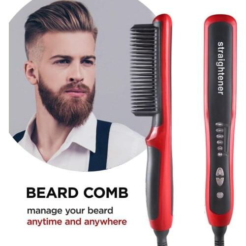 Beard Straightener Multifunctional Electric Hair Comb Brush Beard Straightener Hair Straighten Beard Comb Quick Hair Style Tool