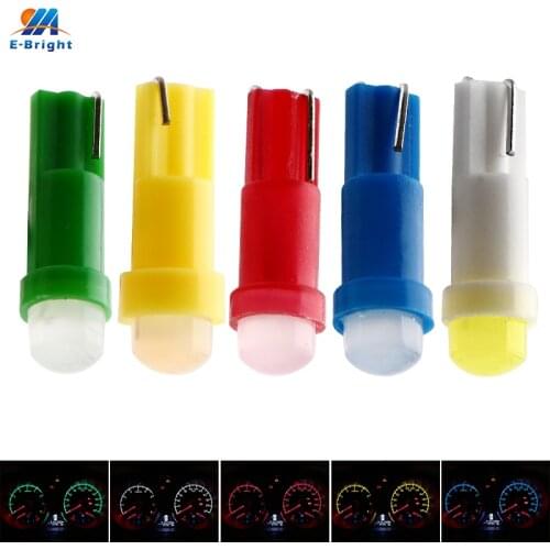YM E-Bright 500PCS T5 F10 LED Car Dashboard Warning Indicator Lights Instrument Cluster Guage Bulbs White Blue Red Yellow Green
