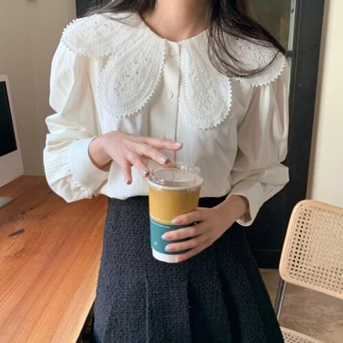 RUGOD 2021 spot personality collar flower shirt women