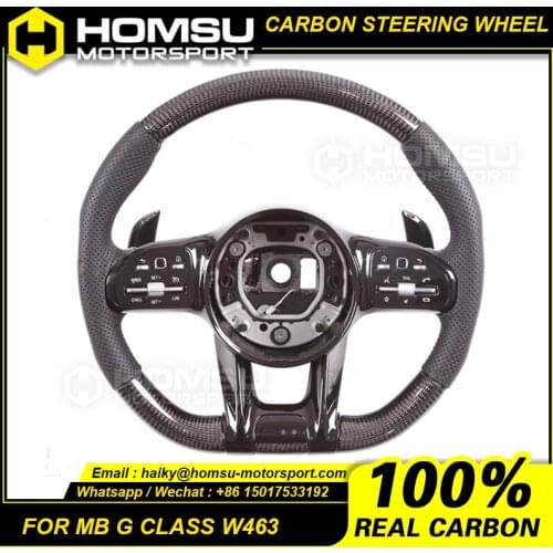 100% Real Carbon Fiber Steering Wheel Compatible with mercedes benz G Class W463 G63 model 2010-2019