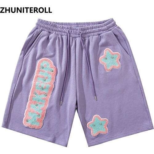 2021 Vintage Letter Harajuku Solid Shorts Streetwear Hip Hop Short Sweatpants Summer Men Fashion Jogger Baggy Skateboard Shorts