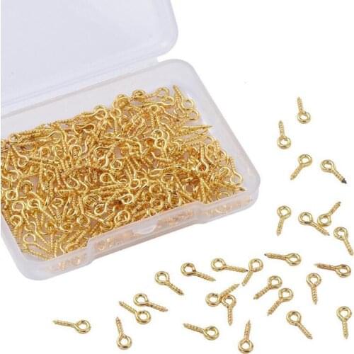 300 Pcs/ Boxed 4*10mm Handmade Diy Accessories Screws Sheep Horn Nail Sheep Eye Nail Box Jewelry Accessory