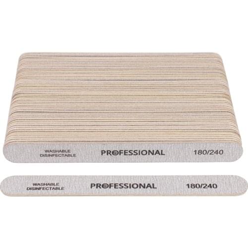 50Pcs Wooden Nail Files Nail Tools For Manicure Pedicure 180/240 Thick Wood Nail Art Polishing Buffer Block Sanding Buffing file