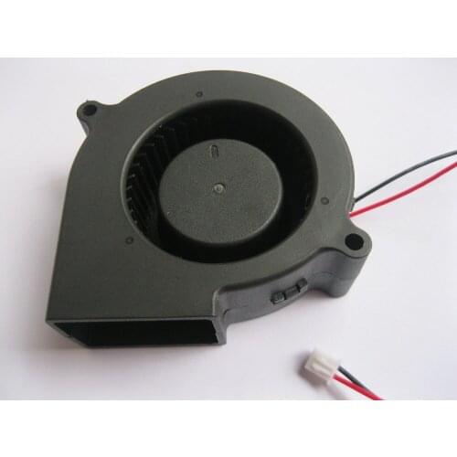 6 pcs Brushless DC Cooling Blower Fan 7530S 12V 75x30mm 2 Wire