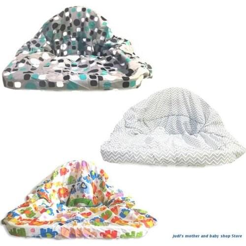 67JC Child Shopping Cart Baby Seat Cover High Chair Protective Pad Soft Mat Dining Chair Seat Cushion with Safety Belt