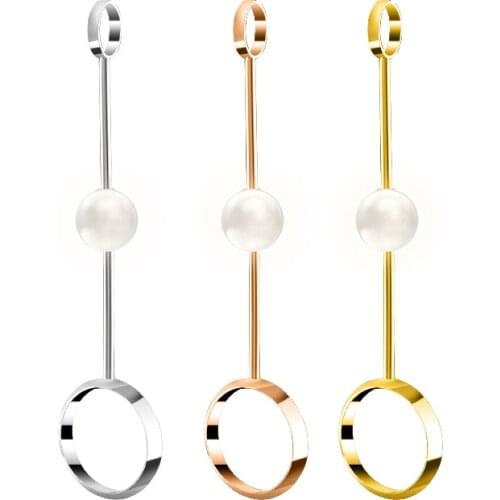 New Pearl Cigarette Holder Ring Rack Metal Finger Clip Women Men Slim Cigarettes Smoking Accessories Smoker Best Christmas Gift