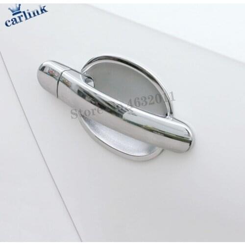 For JETTA MK6 2015 2016 2017 2018 ABS Chrome Car door protector Handle strip Decoration Cover Trim Car Styling Accessories 8pcs