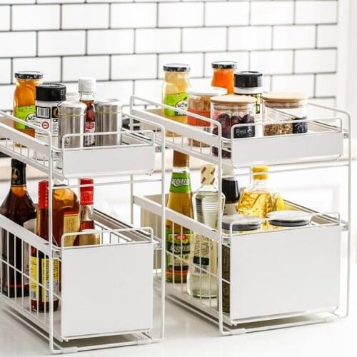 Eco-friendly material kitchen accessories organizer Japanese iron storage racks for bowl dish simple kitchen drawer shelf