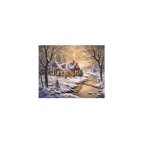 MaHuaf-W345 winter landscape Hot Selling Framed Picture Acrylic Oil Painting By Numbers For Living Room 4050