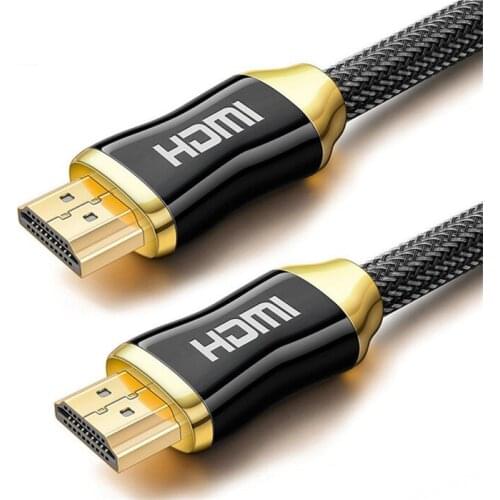 HDMI-compatible Cable 2.0 4K Male to Male for Nintend Switch PS4 TV Box 1M 1.5M 2M 8M Cables Gold Plated With Braid
