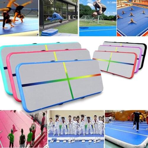 JIANIF 4/5/6m Air Track Tumbling Gym Gymnastics Inflatable Bouncer Trampoline Floor for Home Yoga Olympics Training Dropshipping