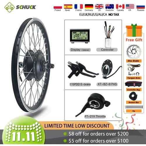 Electric Bicycle Conversion kit 36/48V 500W Front Wheel Hub Motor 20-29 Inch 700C Brushless Gearless For Ebike Conversion Kit