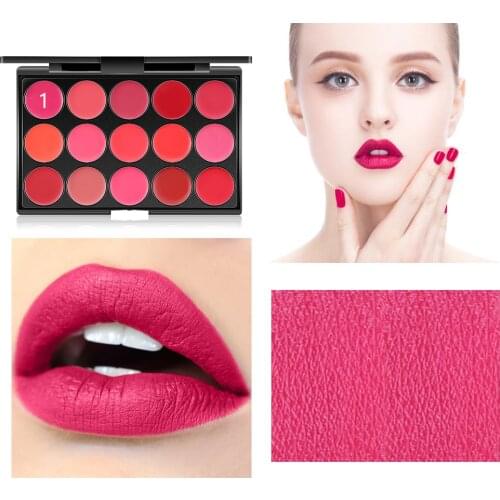 MISS ROSE Matte Velvet Mist Face 15 Color Moisturizing Lip Balm Lip Balm Lipstick Plate Waterproof Lipstick Plate