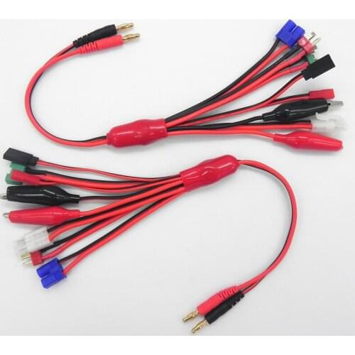 1pcs 8 in 1 Multifunction Charging Cable EC3 T JST Tamiya JR Futuba Plug Charger connectors Power Cords & Extension Cords