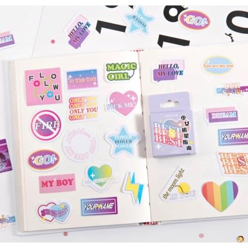 Patty 46pcs Super Idol Stickers Set Star Fans Girl Power Note Sticker Home DIY Art Decoration for Album Journal Diary Gift F854