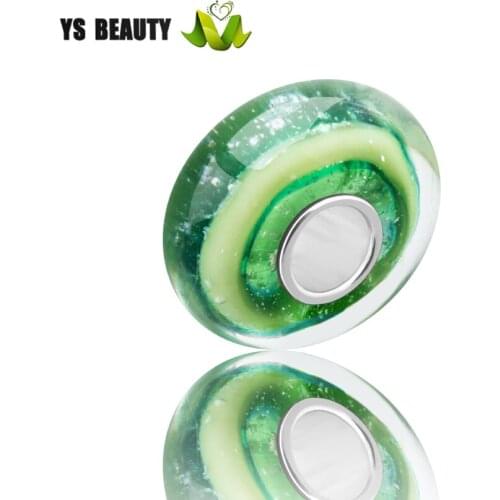 New ribbon glass beads manufacturers original design direct glass beads sterling silver DIY bracelet jewelry gifts hot sales