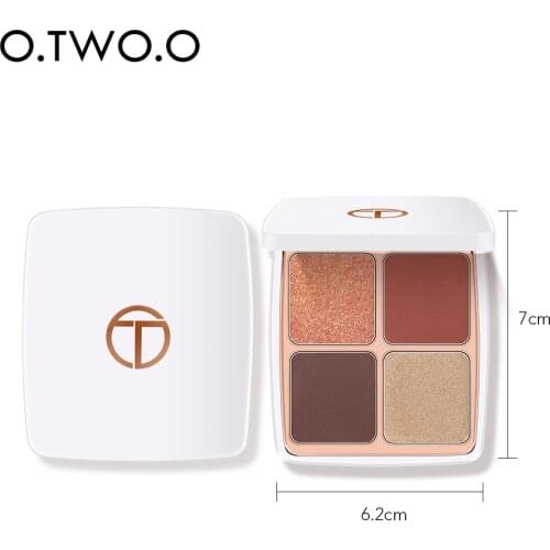 O. Tw O.o Painted Morocco Four Colors Eye Shadow Pearly Lustre Matte Flash Portable Trimming Fingertip Eyeshadow Compact Makeup