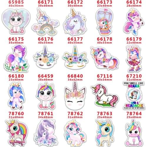 DIY Craft Supplies Sewing Accessories Cartoon Unicorn Printed Planar Resins Mold 10 Pieces. PR-65985