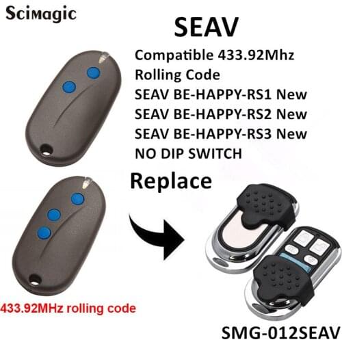 SEAV BE HAPPY RS1 SMART RS2 BE-HAPPY RH1 /BE SMART S2 garage door remote control 433.92MHz transmitter