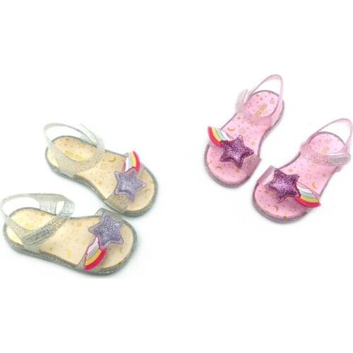 New Children Baby Sandals Open Toe Girl Princess Jelly shoes Glowing LED Flashing Lights Rainbow Girls Summer Beach sandal SO028