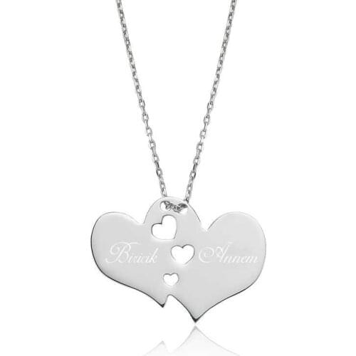 Silver Only Mom Printed Lady Necklace