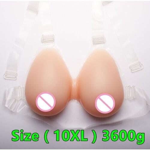Strap-on Silicone Breast Forms Fake Breast HH cup 3600g Enhancer Silicone Breast Forms False Fake Boobs Cosplay Dresser Large