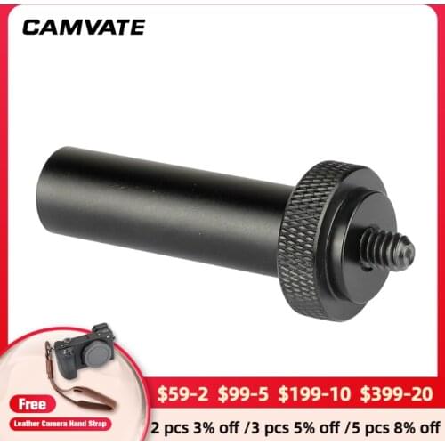 CAMVATE 15mm Micro Rod (2 Inch) With One-end 1/4"-20 Male Thread Adapter C2084