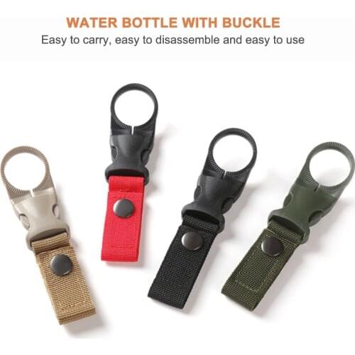 Outdoor Carabiner Webbing Backpack Hanger Hook Water Bottle Holder Clip Water Bottle Buckle Holder Molle