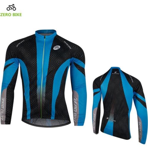 ZEROBIKE Spring/Autumn Mens MTB Cycling Jersey Breathable Full Zip Jacket bicicleta Clothing maillot ciclismo M-XXL