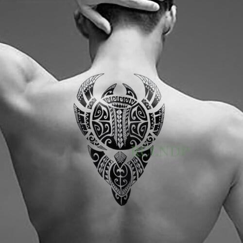Waterproof Temporary Tattoo Stickers Tribal Totem Old school Fake Tatto Flash Tatoo Back Leg Arm belly big size for Women Men