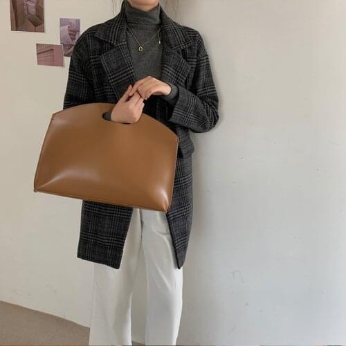 13 Inch Female Hand Bag Ladies Office Commuter Briefcase Soild Color Notebook Laptop Bag Pu Leather Purses Clutch 2021 New Trend