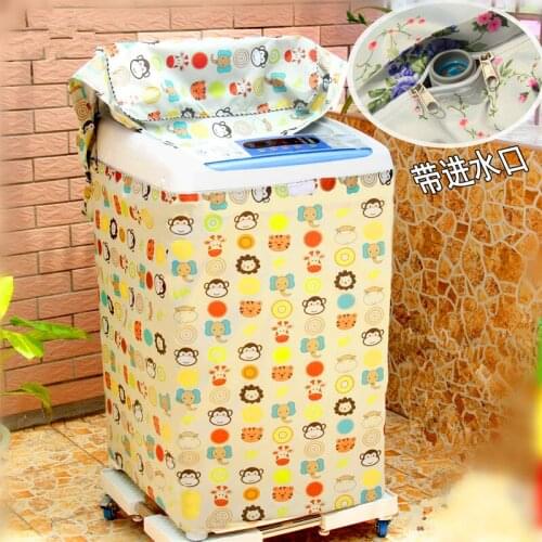 1Pcs 56x58x92cm New Cartoon Printing Washing Machine Oxford Cloth Dust Cover Waterproof Prevent bask washing machine cloth cover