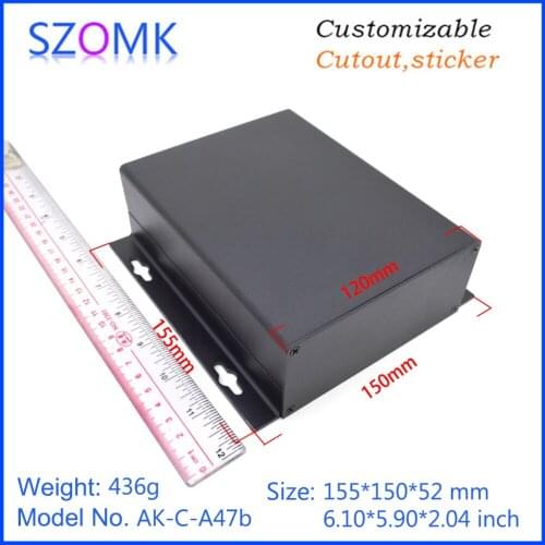 10 pcs 52*150*155mm szomk customizable extruded aluminum enclosure junction box szomk aluminum case pcb design device housing