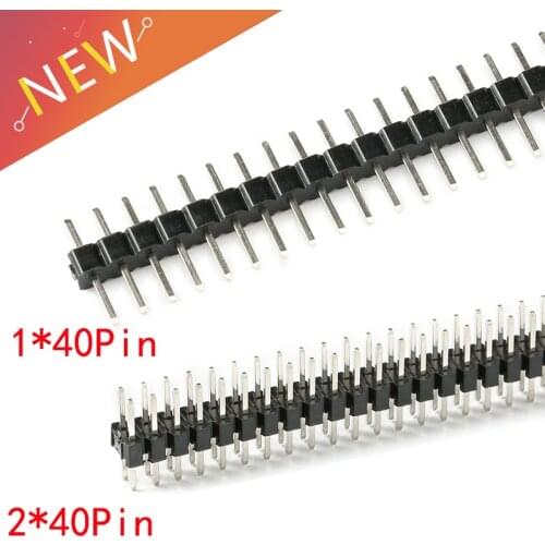 10PCS/Lot 2.0mm Pitch 2.0 Single / Double Row Male Pin Header 1x40P 2x40p 2.0mm male pin header copper connector