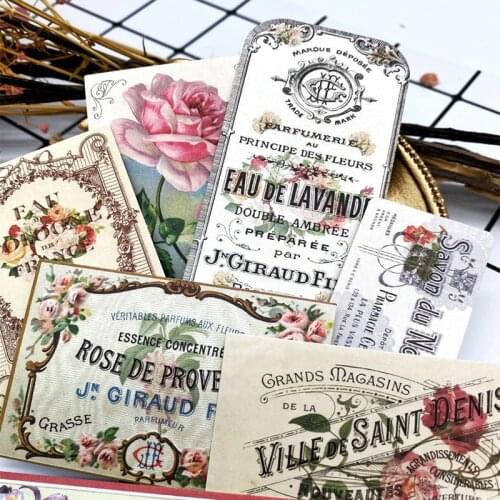 14PCS / bag Vintage Plant Bill Stickers scrapbooking album junk journal project happy planner decoration stickers